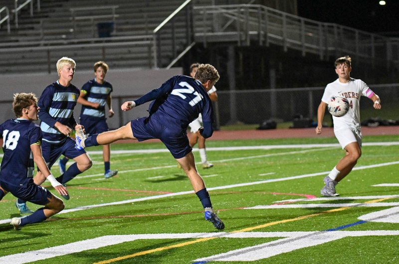 Austin Tyndall heads in the game-winner